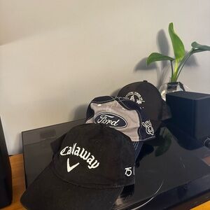 Cap Collection - Callaway Black Cap, Ford Cap, Black Cap